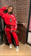 Currency Reflective Jogger Set - Red
